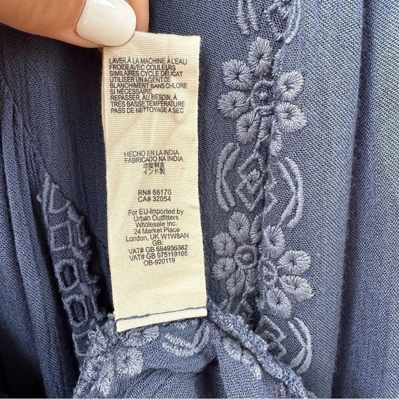 Free People Kiss Kiss Lace Insert Tunic Blue - Picture 11 of 15